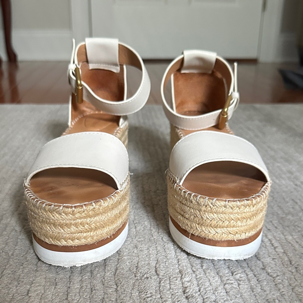See By Chloe Cream Espadrille Sandals